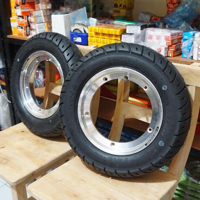 Paket Velg Tubeless Vespa Px Super Sprint Vrossi Polish Set Mizzle M09