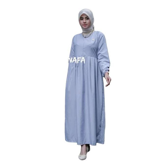 MALAYA DRESS gamis polos busui frenly BATIK NAFA Santai Polos Muslim Katun Wanita Variasi gamis  wan