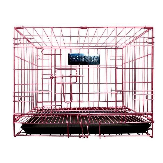 TERMURAH - Kandang Dog Cage PC 01 PINK - Kandang Besi Best In Show