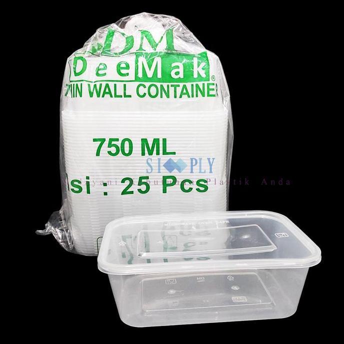 Siapkemas- Kotak Makan Plastik Thinwall Dm 750Ml / Libra 750Ml Rec