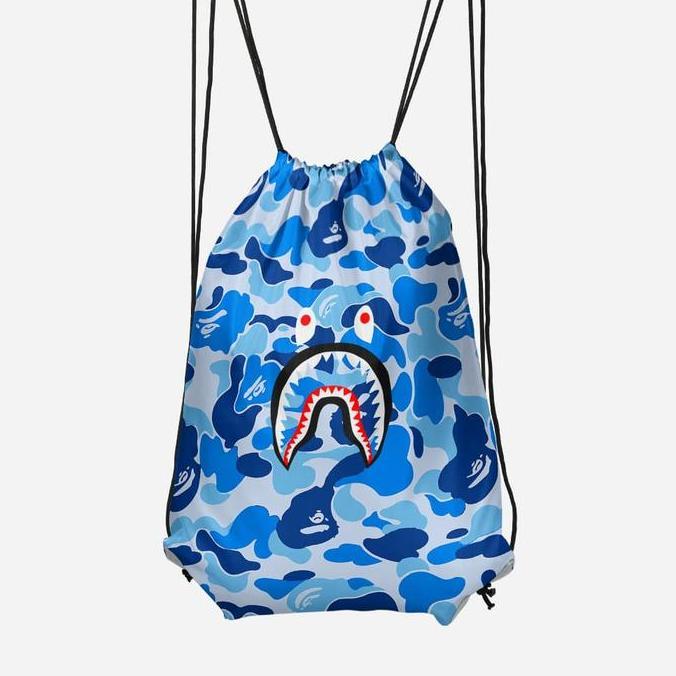 Tas Serut / String Bag A BATHING APE BAPE CAMO SHARK Biru