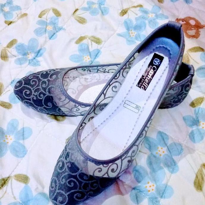 Sale Sepatu Wanita Balett,Sepatu Cewek Bruket Kekinian Nyaman Dipakai Elgan Flat Kerja Karet Shoes H