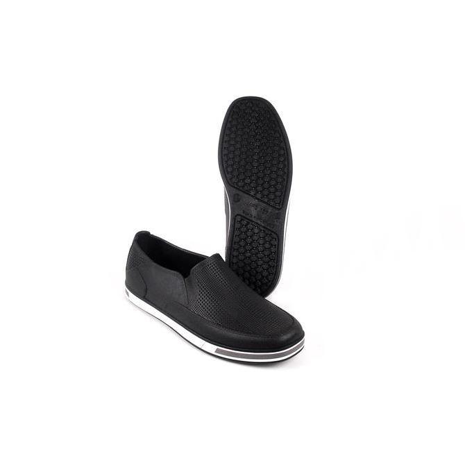 Tahan Lama  Sepatu Pantofel Pria Att Saf 157 Hitam Karet Flat Shoes Kerja