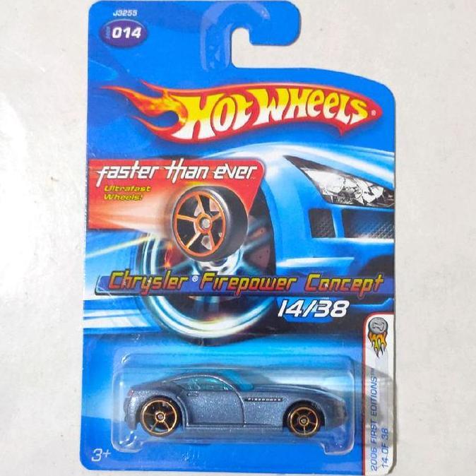 Hotwheels Hot Wheels Chrysler Firepower Concept grey blue 2006 First Editions Faster Than Ever rare