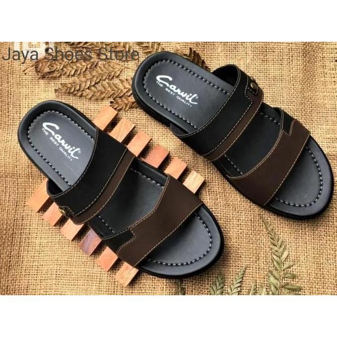 [CUCI GUDANG] / Sandal Selop Pria Ban 2 Kalem/Sandal selop pria terbaru/Sandal selop pria kulit/Sand