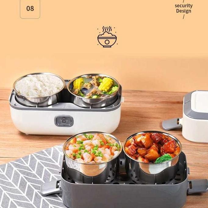 NEW Kotak Bekal Makan Siang Elektrik Lunch Box Pemanas Makanan Portable