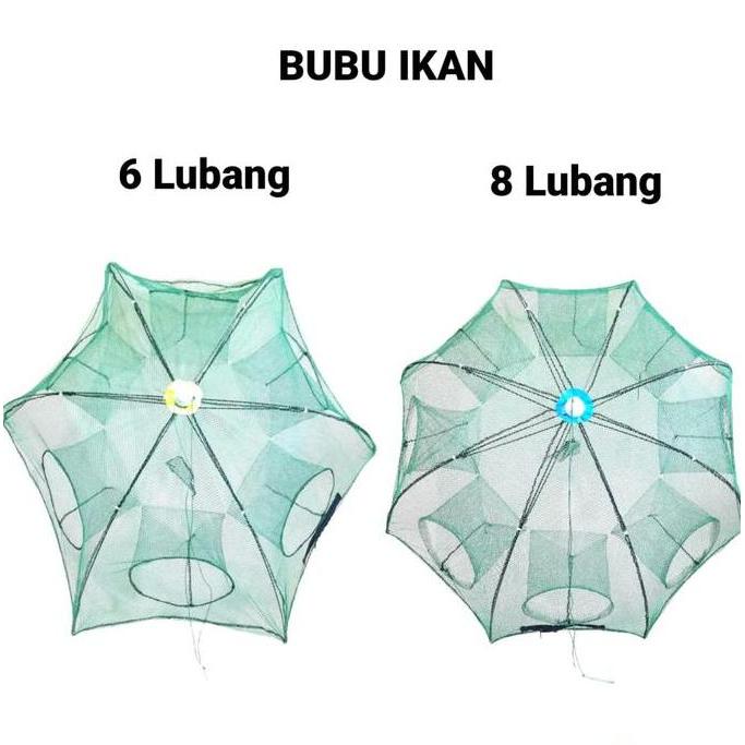 Perangkap Bubu Payung 6 Dan 8 Lubang Alat Jaring Pancing Jala Ikan