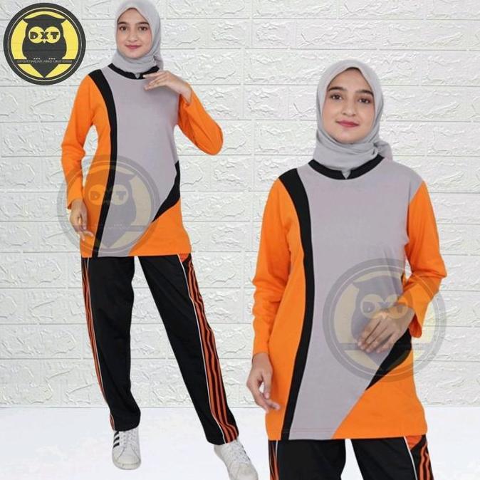 Baju Olahraga Muslimah Setelan Training Seragam Wanita