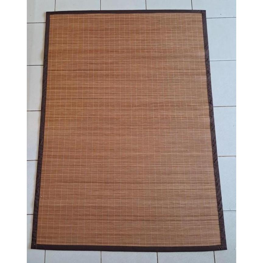 200cm x 250cm Tikar Core Rotan Polos - Tikar Karpet Rotan Core Coklat, Karpet Bambu. Tikar Rotan Tra