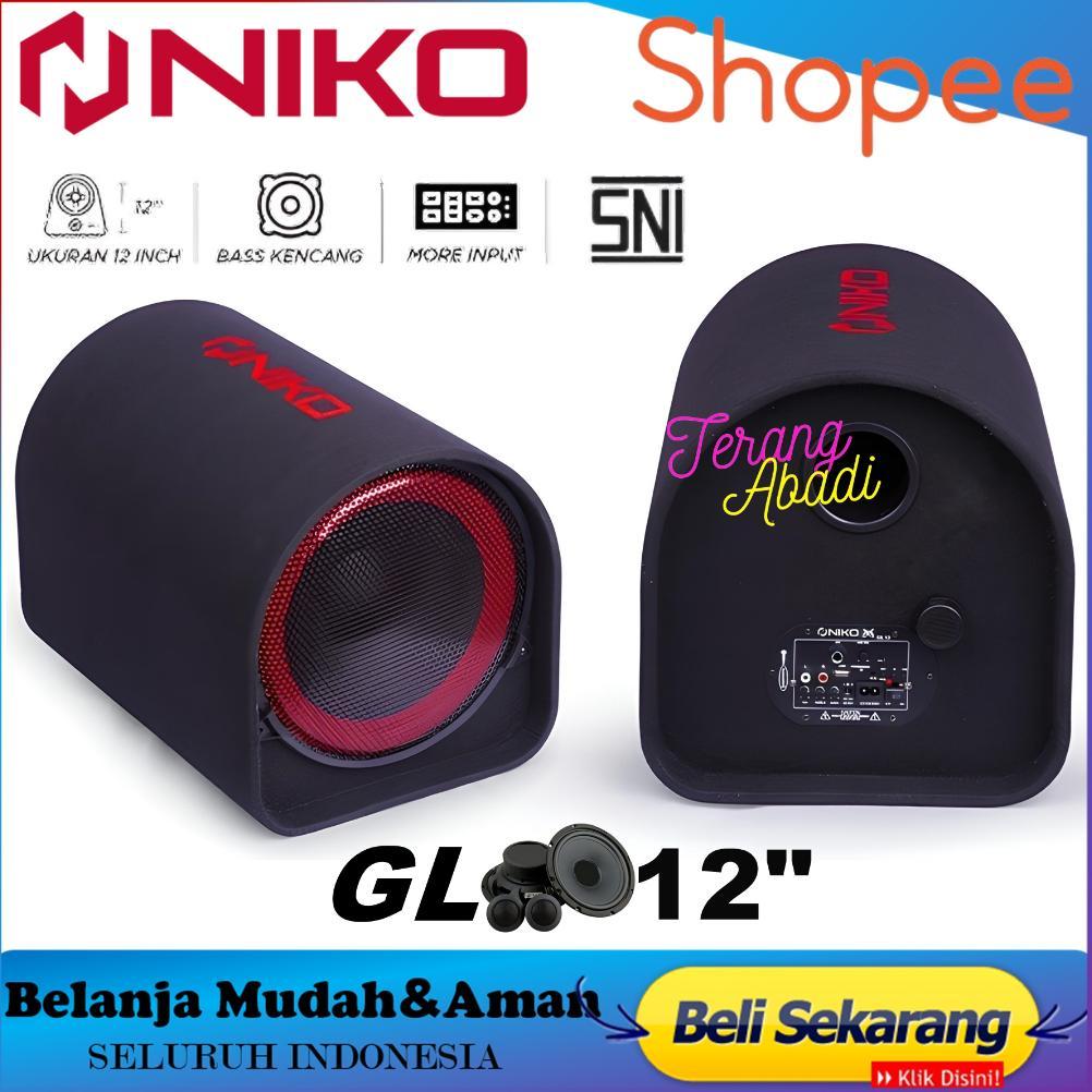 SPEAKER NIKO MOBIL(AC/DC) GL 12 INCH BLUETOOTH KARAOKE GLERR SUBWOFER