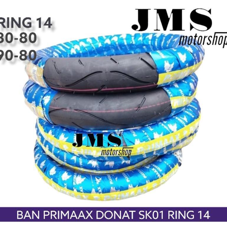 SEPASANG BAN DONAT BAN PRIMAAX 80 80 - 90 80 RING 14 - BAN PRIMAX PRIMAAX SK01 80/80 - 90/80 Ring 14
