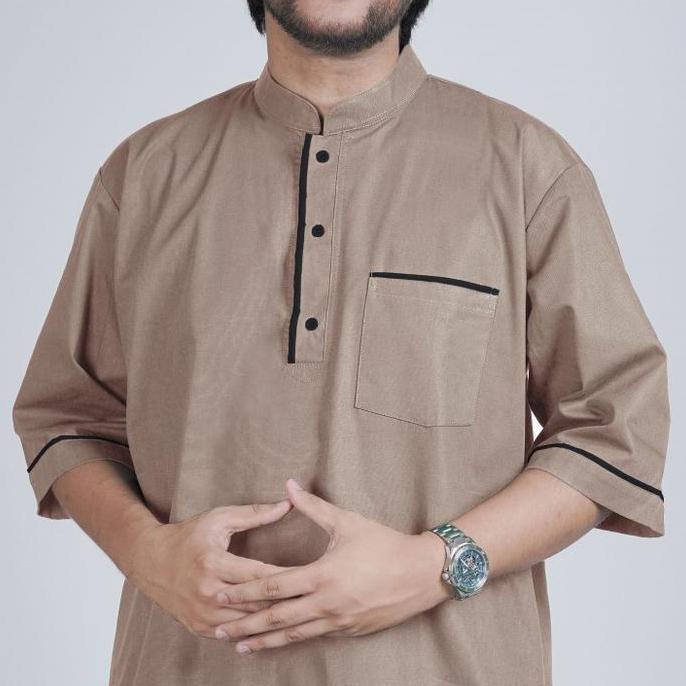 Baju Gamis Pria Setelan Dengan Celana Qomishu Pakistan Dewasa Big Size HM