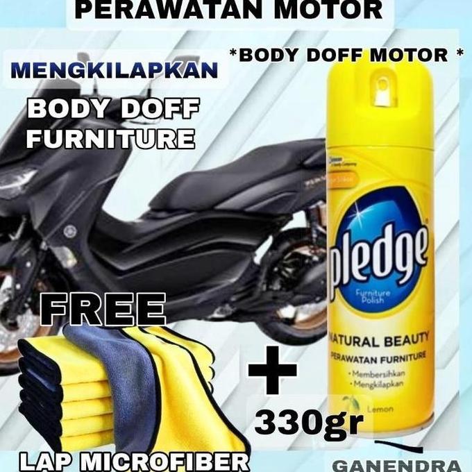 Pledge Aerosol Lemon 330ml (Kaleng) Kain Lap Microfiber Serbaguna 3 in 1 Pembersih Serbaguna