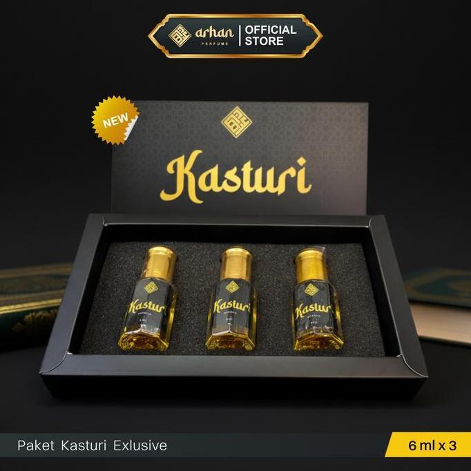 Mist- Arhan Paket Parfum Kasturi Exlusive 3 Botol Bibit Murni Berkualitas