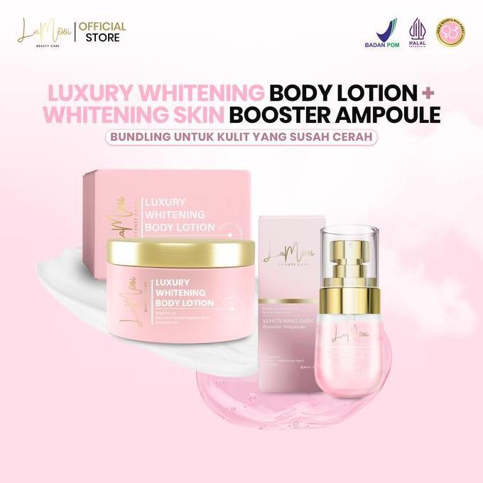 Bodies- [Lamooi] Luxury Whitening Body Lotion + Booster Whitening Body Ampoule