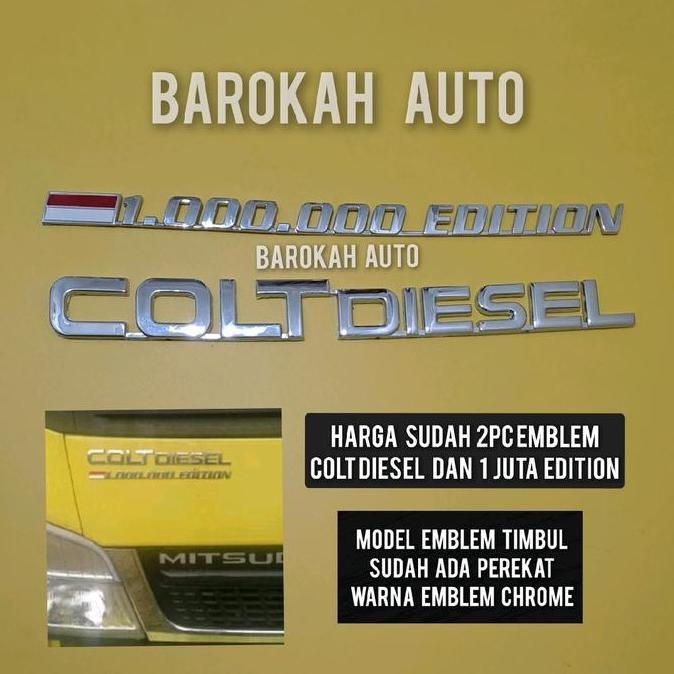 Emblem Colt Diesel Dan 1 Juta Edition Harga Sudah 2Pc Emblem Murah