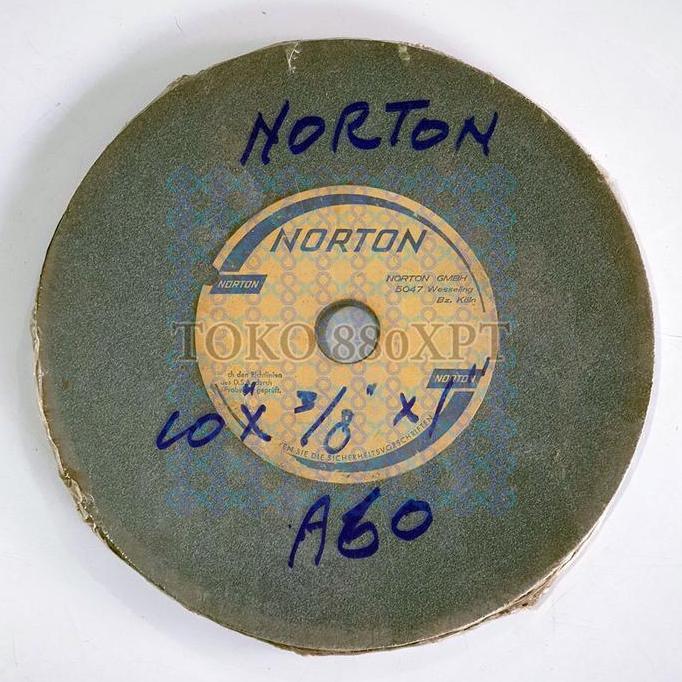 ((((()paling dicari] Norton T1A 10" 255mm X 3/8" 9.5mm X 1" 25.4mm A60 Grinding Wheel