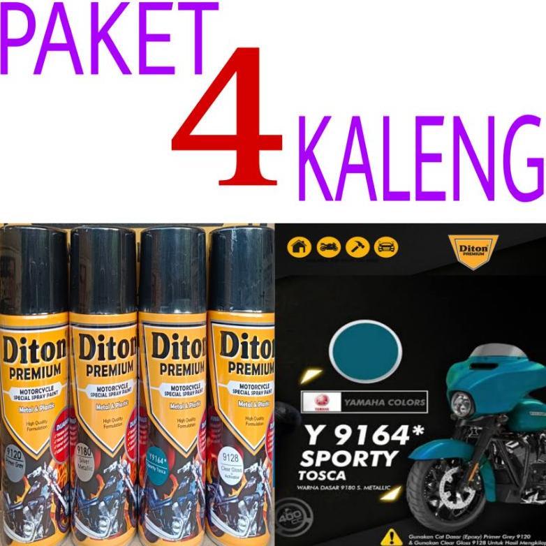 NEW PORODUK PAKET 4 KALENG PILOK PILOX DITON PREMIUM SPORTY TOSCA Y9164 400CC HIJAU TOSCA BIRU TOSCA