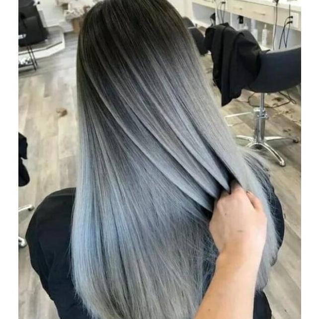 Haircare- Ash Grey Paket Pewarna Abu Plus Bleaching Cat Rambut Diosys Permanent Hair Colorant Pewarn