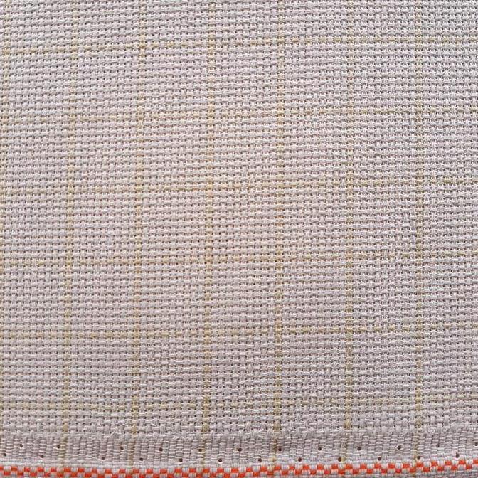 ><><><] kain grid aida zweigart 3464 16ct krem/m