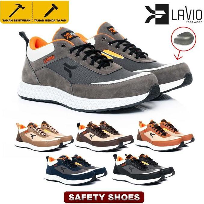 Aman- Sepatu Safety Lavio Hugo Sneaker Sport Pria Ujung Besi Casual Shoes