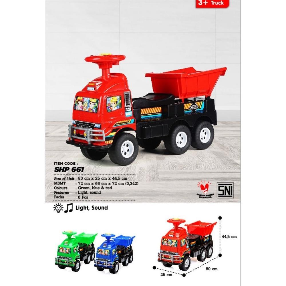 [DAS] Mainan Truk Dorong SHP HT661 HT 661 HT662 HT 662 dengan Fitur Musik dan Dorongan