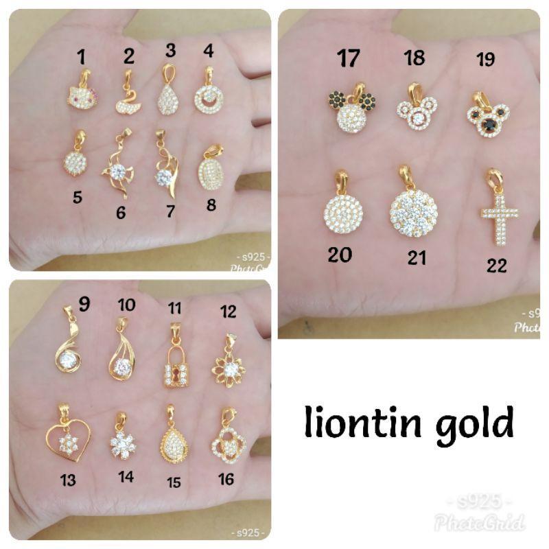 Liontin Mata Mata Fashion Perak925 Lapis Kuning /Liontin Wanita Kuning Ltgbgold