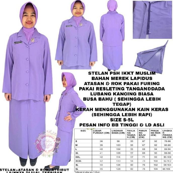 ADIVA-- STELAN PSH IKKT MUSLIM BAHAN LAPIDUS terlaris