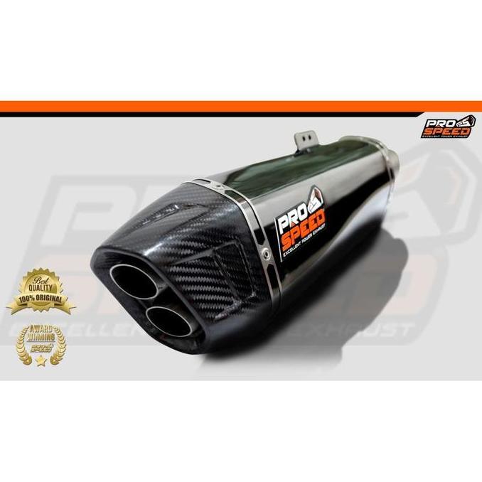 Prospeed Exhaust Kawasaki ZX 25 R Shark Black New Series Knalpot