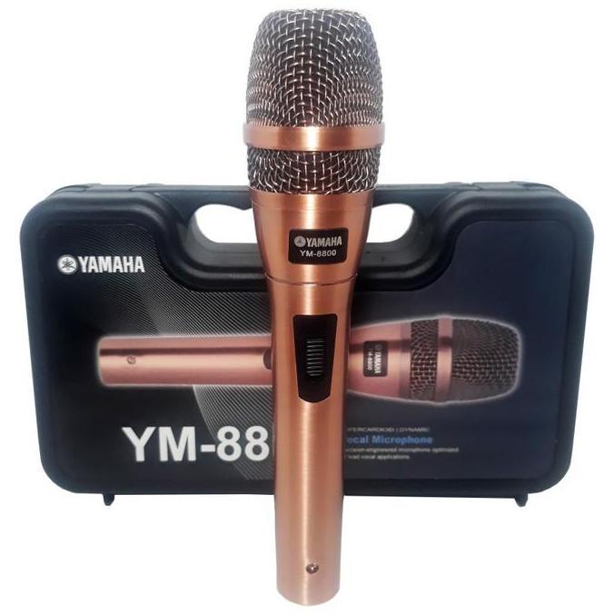 Yoiyoman- Mic Yamaha Microphone Kabel Ym 8800 Super Body Besi Plus Koper - Gold Mik