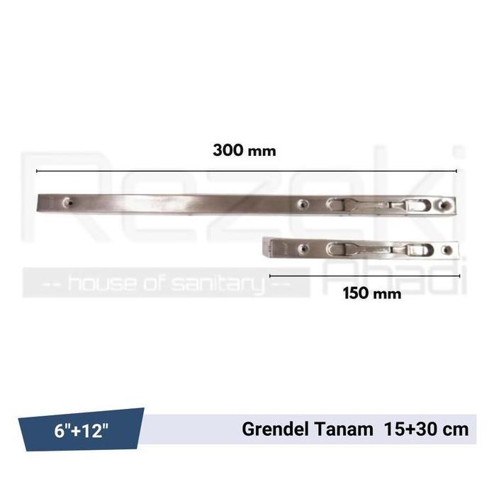 Grendel Tanam / Slot Pintu / 60cm / Flushbolt
