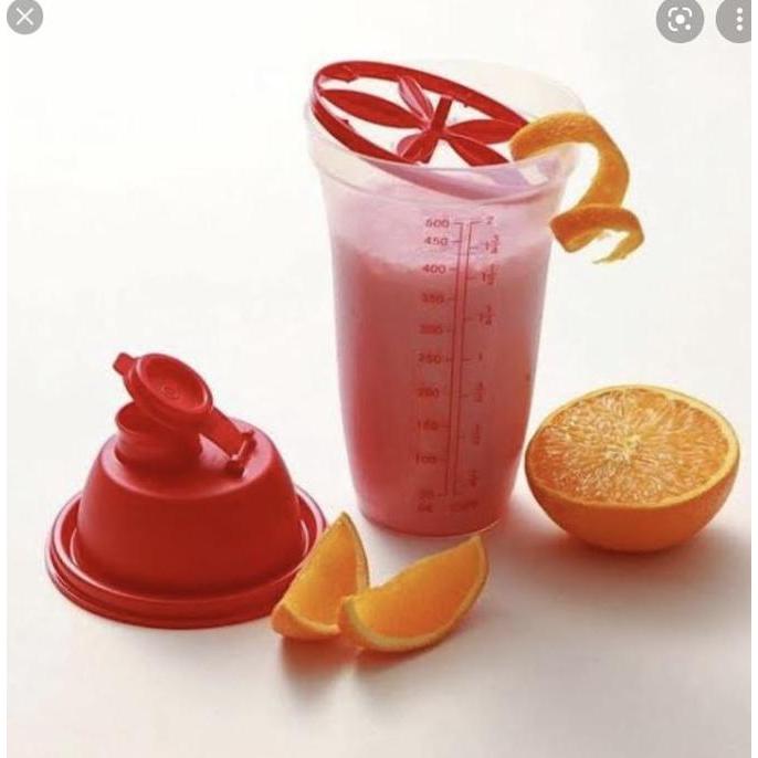 Gelas Ukur ml & Timbangan Gram Tupperware Quick shake 500 ml DS