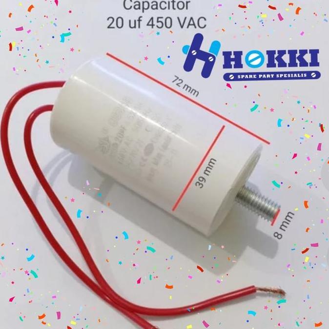 Capacitor CBB - 60 - 20 Uf - 450 VAC BARU