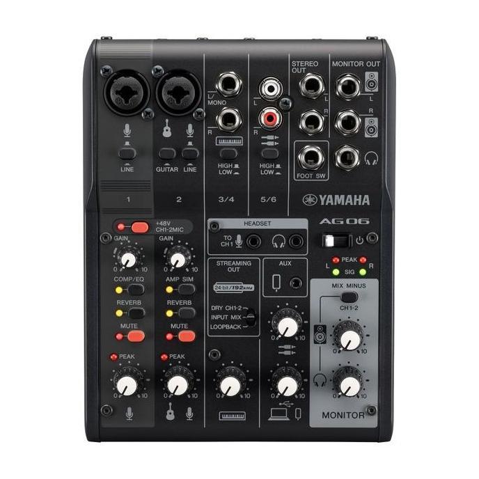 Yoiyoman- Yamaha Ag06 Mk2 Mk Ii Ag06Mk2 Ag06Mkii 6-Channel Live Streaming Loopback Mixer/Usb Interfa