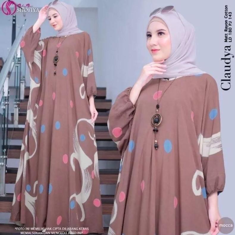 HOT KAFTAN RAYON PREMIUM Kaftan evita claudya Riyana -kaftan Viral -Wanita - Claudya Kaftan Kondanga