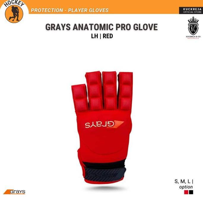 Promo Grays Anatomic Pro Hockey Glove Fluo Red (LH) Diskon