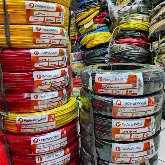 Kabel Serabut Nyaf 2,5 Mm Merk Federal 100M Hitam New Stok