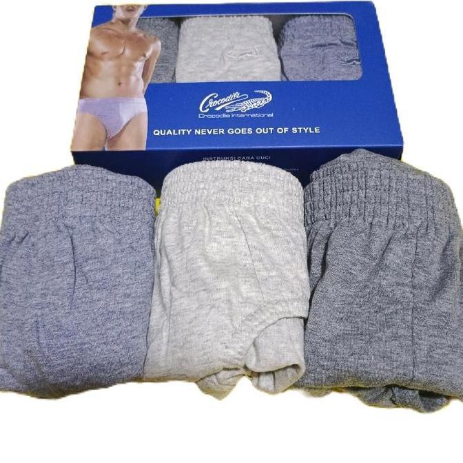 DB233 >> Celana Dalam Pria Kotak Biru 521-240/Cd Isi 3 Pcs Bahan 100% Cotton Nyaman Halus Size S M L