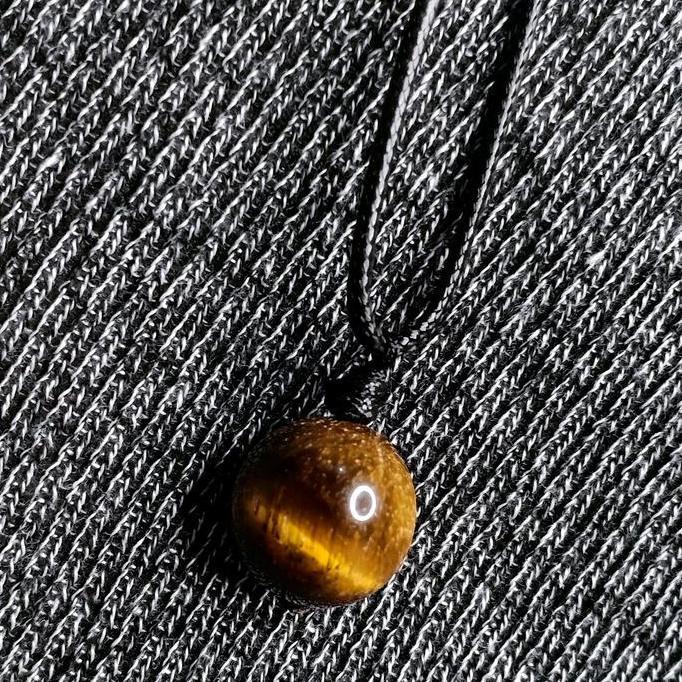 DR246 - Kalung Unisex Liontin Batu Tiger Eye Daily Fashion
