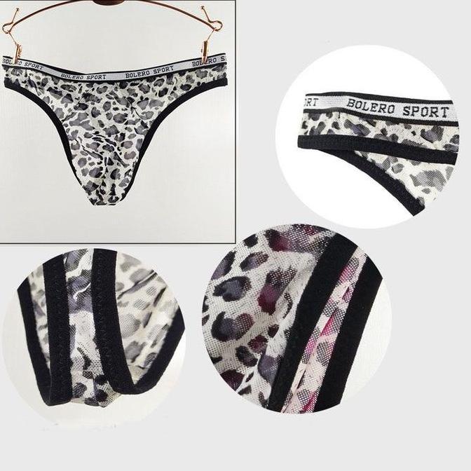 DY42 - Celana Dalam Pria Leopard cd laki-laki Low Waist 5Y055