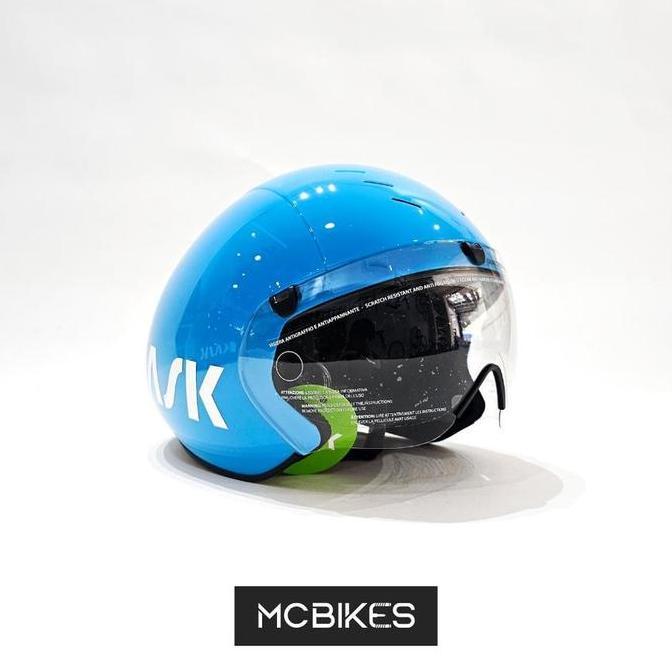 Kask Bambino Pro Crono Cycling Helmet with Visor - Light Blue - Helm Sepeda