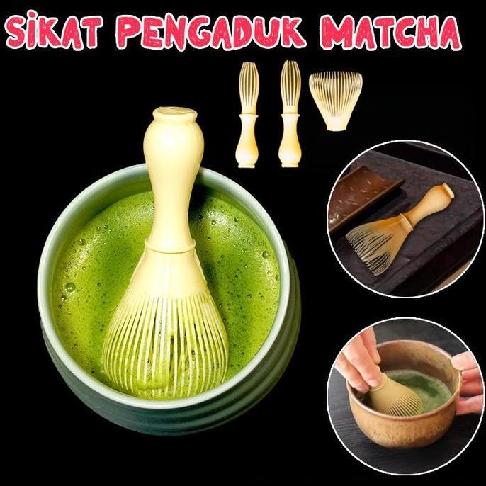 Layar Getar Praktis Matcha/ Sikat Pengaduk Matcha Plastik / Pengaduk Matcha Resin / Sikat Pengaduk M