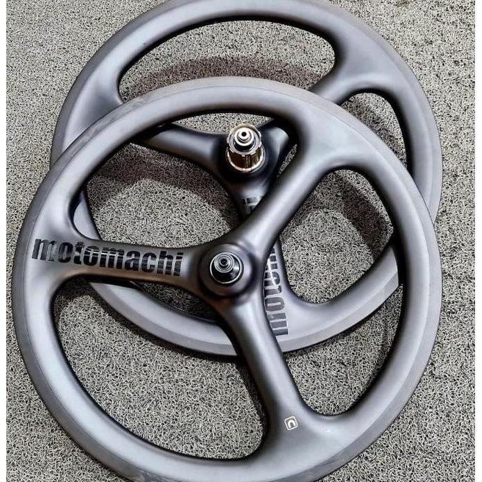 MOTOMACHI 20 INCH (406) CARBON TRISPOKE WHEELSET