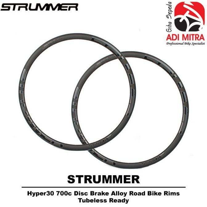 Strummer Rim Sepeda Hyper30 700C Disc Brake Tubeless Ready Velg Sepeda