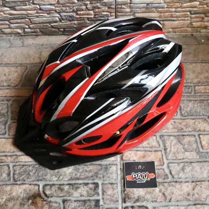 Helm sepeda mtb lipat gunung MERAH universal taffsport polygon pasific