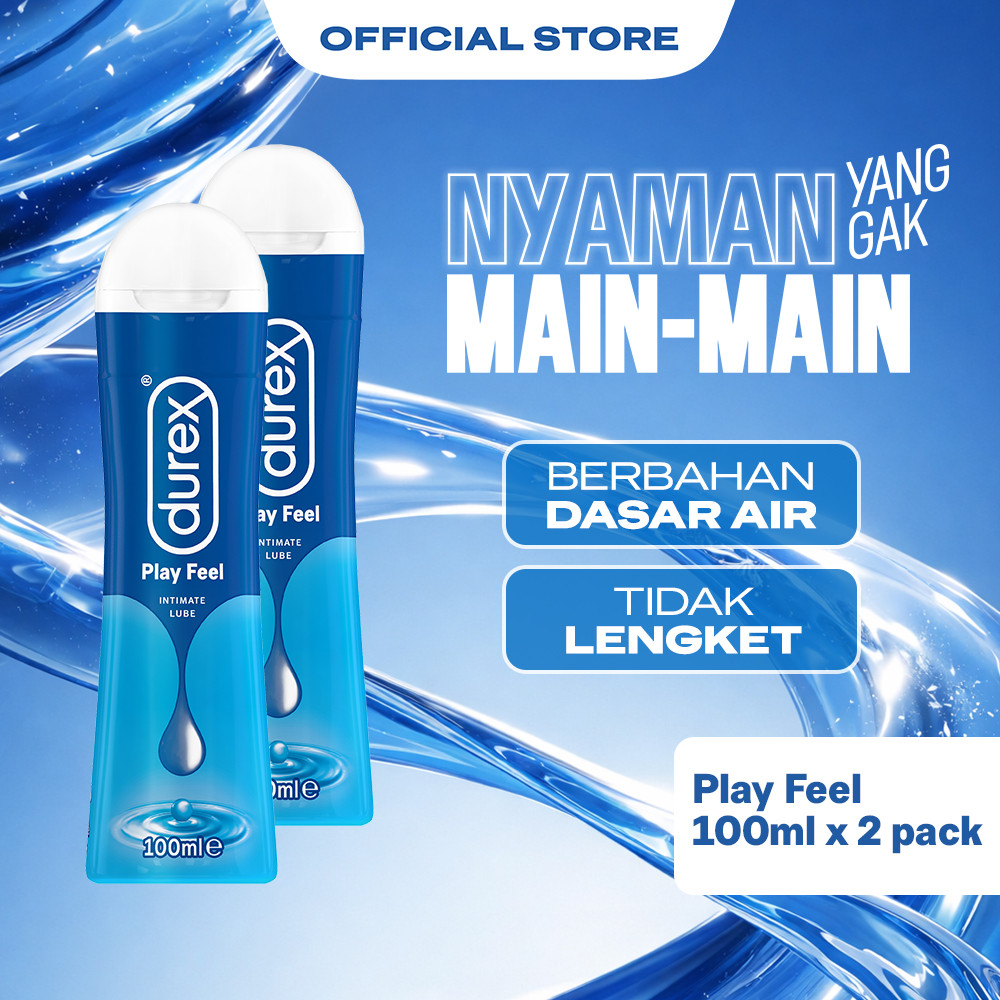 Durex Play Feel Pelumas Gel Seks Pria & Wanita 100ml (2 pcs) Bottle - Lubricant Water Based Sex Lube