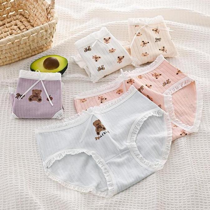 CD1976 Celana Dalam Fashion Wanita Motif Kartun, Adem & Nyaman Dipakai