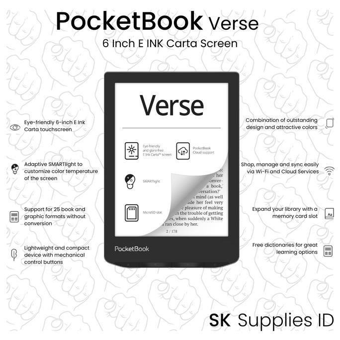 PocketBook Verse E-Reader 6 E Ink E-reader Tablet