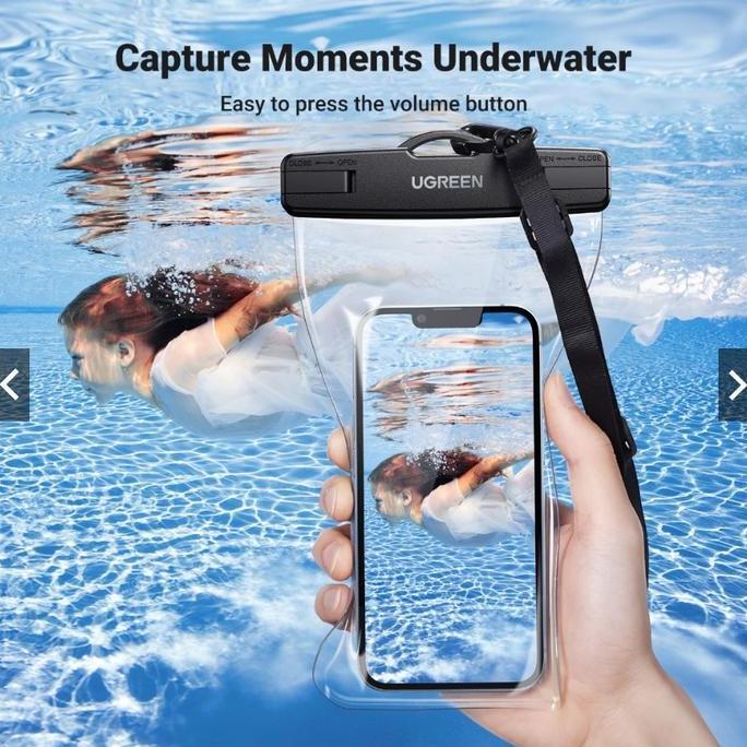 Jadibagus- Ugreen Phone Case Sarung Pelindung Hp Waterproof Multifungsi Kantong Hp Anti Air Max 6.7 