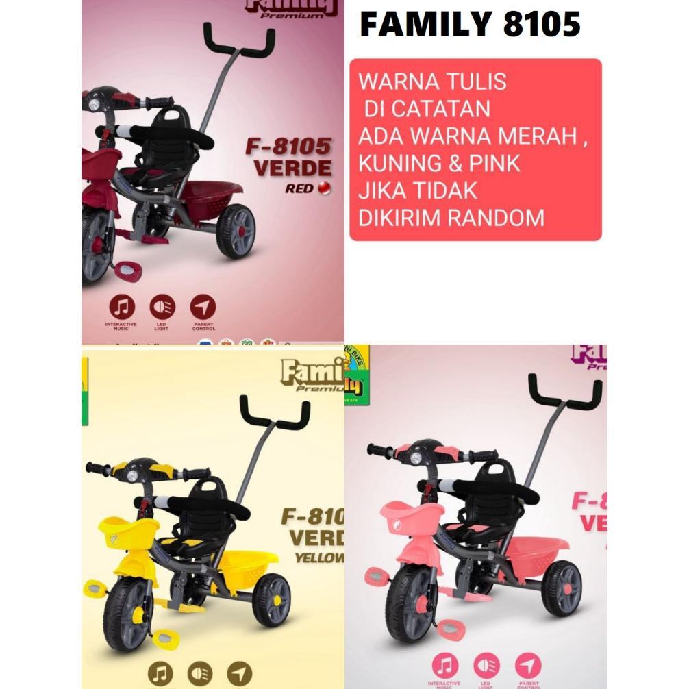 -ALS- Sepeda Anak Roda 3 Tricycle Family 8105 Verde 8106 vigo PMB TC 06